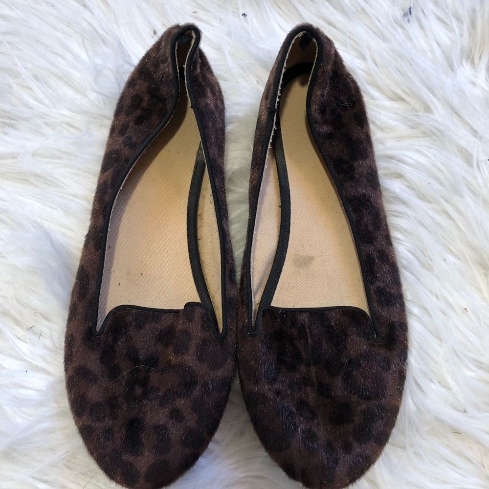 Cheetah print loafers